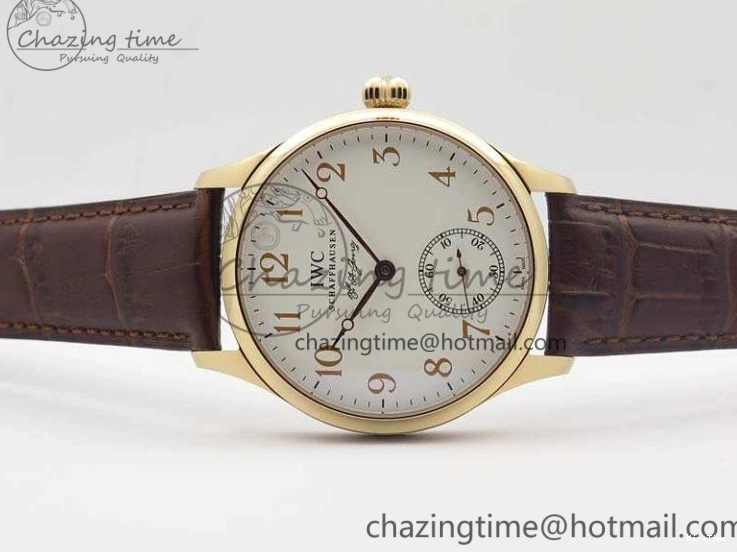 MIROTIME 0318 Effortless Portuguese Fa Jones IW544201 RG GSF 1:1 Best Edition White Dial On Leather Strap 7228